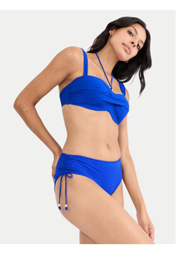 Triumph Dół od bikini Summer Twist Midi 01 10226501 Niebieski. Kolor: niebieski. Materiał: syntetyk