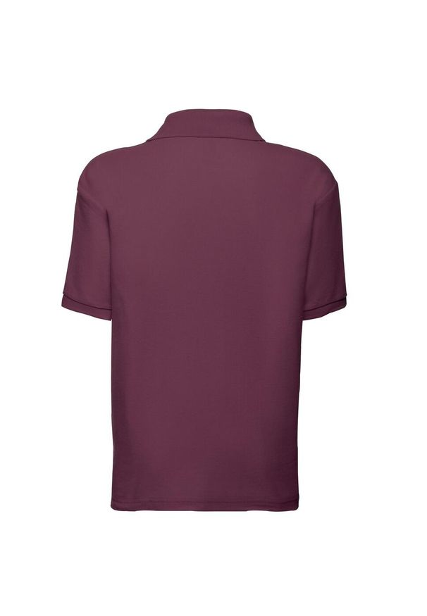 FRUIT OF THE LOOM - Koszulka Polo Dla Dzieci 65/35. Typ kołnierza: polo. Kolor: czerwony, wielokolorowy, brązowy