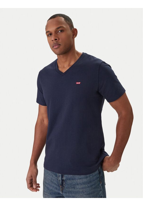 Levi's® T-Shirt Original Housemark Tee 85641-0002 Granatowy Standard Fit. Kolor: niebieski. Materiał: bawełna