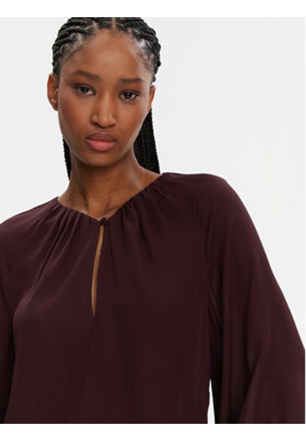 STAUD Bluzka Fabian R24F1106SG Bordowy Regular Fit. Kolor: czerwony. Materiał: jedwab