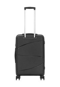 Ochnik - Komplet walizek na kółkach 19"/24"/28". Kolor: czarny. Materiał: materiał, poliester, guma #8