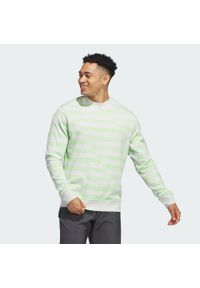 Adidas - Bluza Ultimate365 Printed Crewneck. Kolor: niebieski, wielokolorowy, zielony. Materiał: materiał. Sport: golf #1