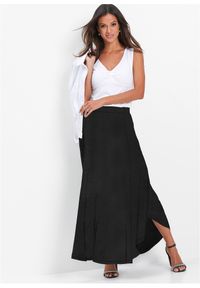 bonprix - Spódnica z dżerseju z mieszanki wiskozy. Kolor: czarny. Materiał: jersey, wiskoza. Styl: elegancki #3