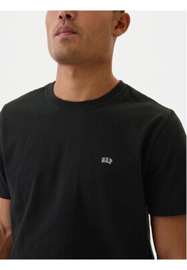 GAP - Gap T-Shirt 502022-02 Czarny Regular Fit. Kolor: czarny. Materiał: bawełna