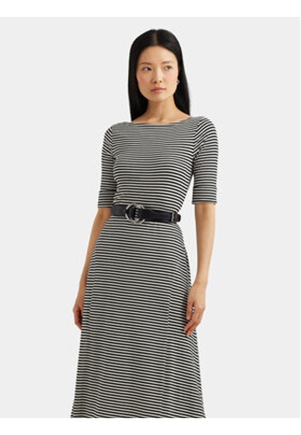 Lauren Ralph Lauren Sukienka codzienna 250938764001 Czarny Regular Fit. Okazja: na co dzień. Kolor: czarny. Materiał: bawełna. Typ sukienki: proste. Styl: casual