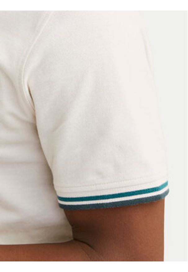 Jack & Jones - Jack&Jones Polo Paulos 12136668 Beżowy Slim Fit. Typ kołnierza: polo. Kolor: beżowy. Materiał: bawełna