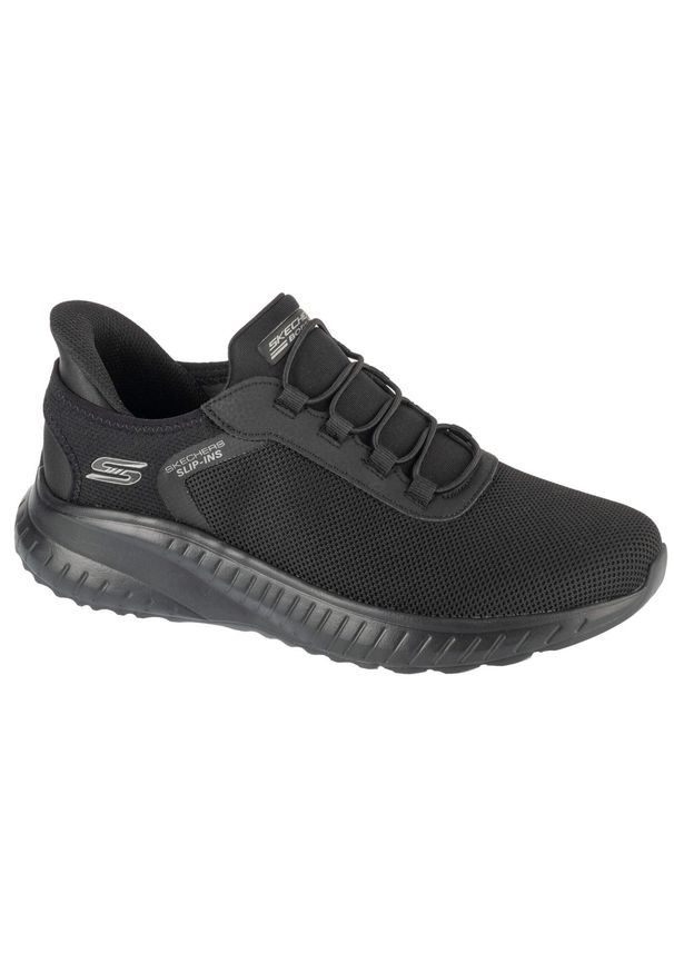skechers - Buty sportowe Sneakersy męskie, Slip-Ins: Bobs Squad Chaos - Tough Walk,slip-ins. Kolor: czarny. Sport: turystyka piesza