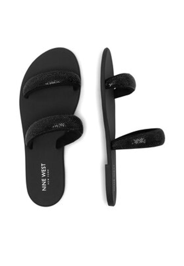 Nine West Klapki WFA2735-1 Czarny. Kolor: czarny. Materiał: materiał