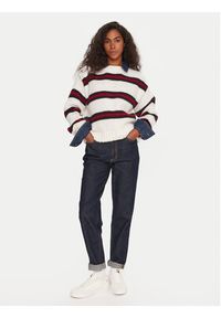Tommy Jeans Sweter Badge DW0DW21679 Écru Relaxed Fit. Materiał: syntetyk #3