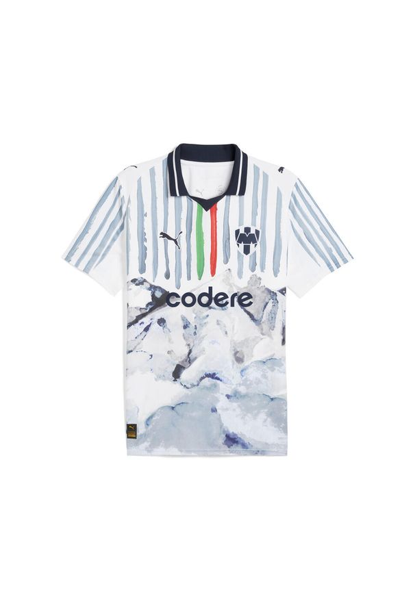 Puma - Męska koszulka KIDSUPER × CF MONTERREY PUMA White Deep Navy Blue. Kolor: biały, niebieski, wielokolorowy