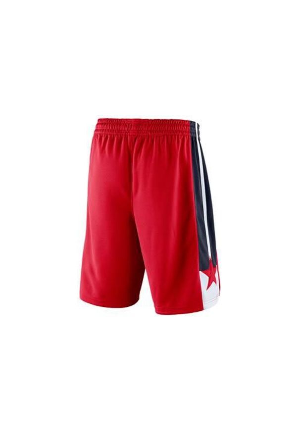 Spodnie koszykarskie męskie Nike Nba Washington Wizards. Kolor: czerwony. Długość: krótkie