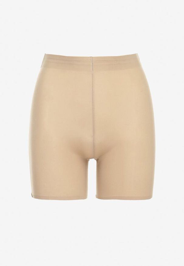 Born2be - Beżowe Gładkie Majtki Modelujące z Wysoką Talią Liperia. Kolor: beżowy. Wzór: gładki