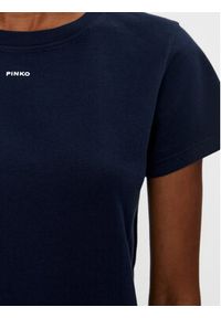 Pinko T-Shirt Jerssey Old Wash 100373 A228 Granatowy Regular Fit. Kolor: niebieski. Materiał: bawełna