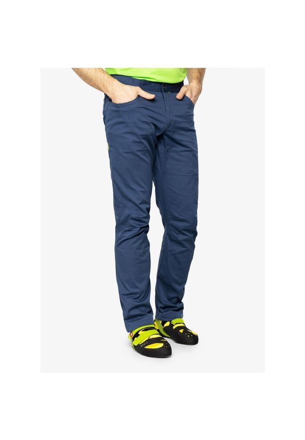 OCUN - Spodnie wspinaczkowe męskie Ocun Drago Organic Pants. Kolor: niebieski