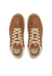 Calvin Klein Jeans Sneakersy Classic Cupsole Laceup Wt Wm YW0YW01833 Brązowy. Kolor: brązowy. Materiał: zamsz, skóra