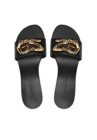 Giuseppe Zanotti - GIUSEPPE ZANOTTI Klapki E200087 Czarny. Kolor: czarny. Materiał: skóra