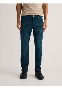 Reserved - Jeansy slim z efektem sprania - indigo jeans #1