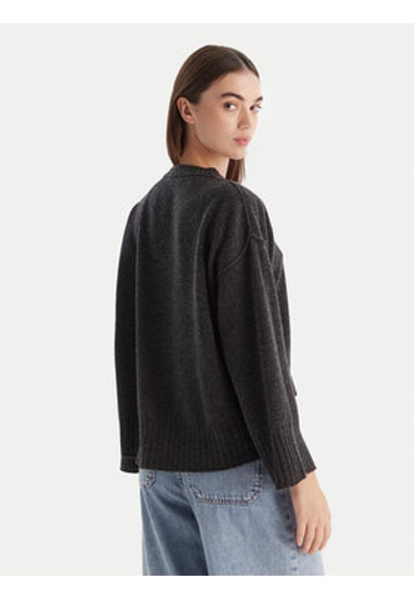 Marella Sweter Amelia 2523366305 Szary Loose Fit. Kolor: szary. Materiał: wełna