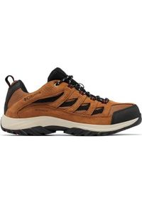 columbia - Buty trekkingowe męskie Columbia Crestwood Waterproof. Kolor: czarny, brązowy, wielokolorowy. Materiał: zamsz, tkanina, materiał. Szerokość cholewki: normalna. Sport: turystyka piesza