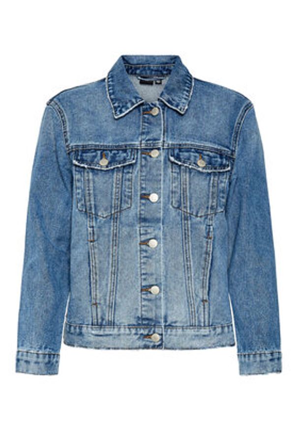 Vero Moda Kurtka jeansowa Zorica 10279789 Niebieski Regular Fit. Kolor: niebieski. Materiał: bawełna, jeans