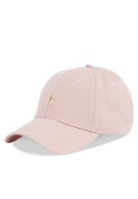 TOMMY HILFIGER - Tommy Hilfiger Czapka z daszkiem Elevated Chic Cap AW0AW17128 Różowy. Kolor: różowy. Materiał: materiał, bawełna