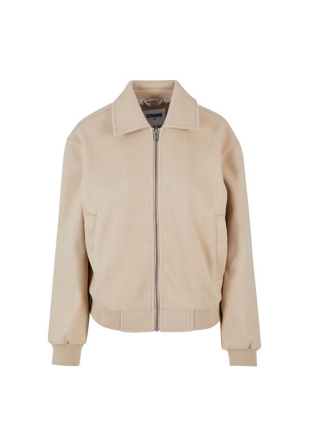 Kurtka damska Urban Classics Boxy. Kolor: beżowy. Materiał: materiał