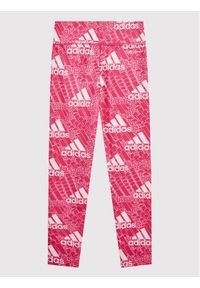 Adidas - adidas Legginsy Designed To Move Brand Love Song HM4466 Różowy Extra Slim Fit. Kolor: różowy. Materiał: syntetyk