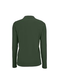 SOL'S - Damska Koszulka Polo Z Długim Rękawem Perfect Pique. Typ kołnierza: polo. Kolor: zielony. Długość rękawa: długi rękaw. Długość: długie #2