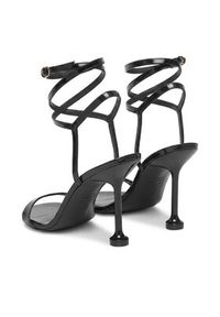 Stuart Weitzman Sandały Naudistini Wrap 100 SM910 Czarny. Kolor: czarny. Materiał: lakier, skóra #3