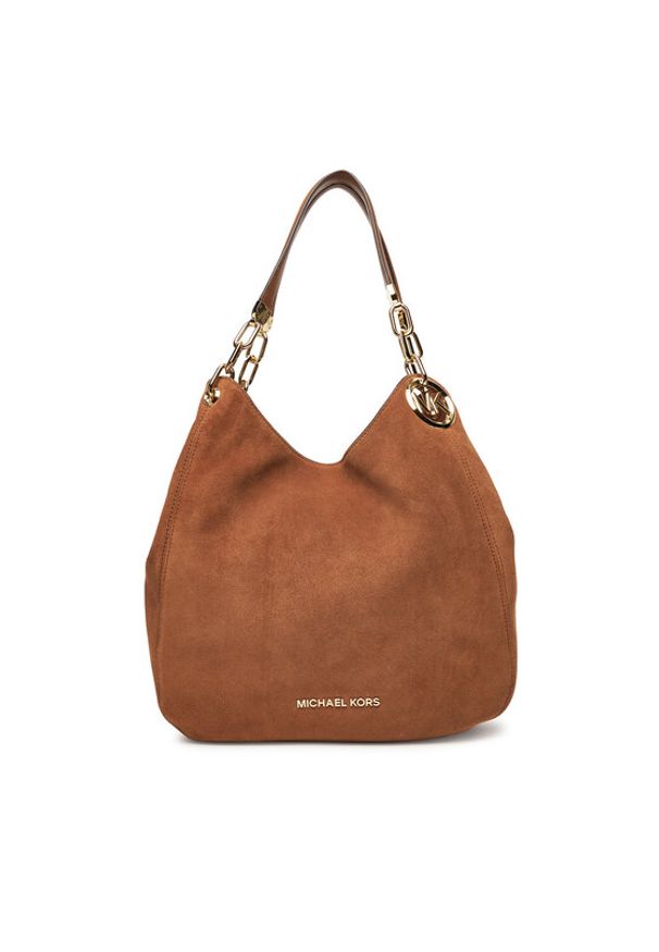 MICHAEL Michael Kors Torebka Lillie 30F3G0LE3S Brązowy. Kolor: brązowy. Materiał: skórzane, zamszowe