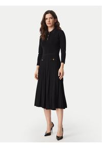 MICHAEL Michael Kors Sukienka dzianinowa MT683J3BFD Czarny Slim Fit. Kolor: czarny. Materiał: syntetyk #1