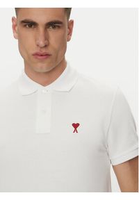AMI PARIS Polo BFUPL001.760 Biały Regular Fit. Typ kołnierza: polo. Kolor: biały. Materiał: bawełna
