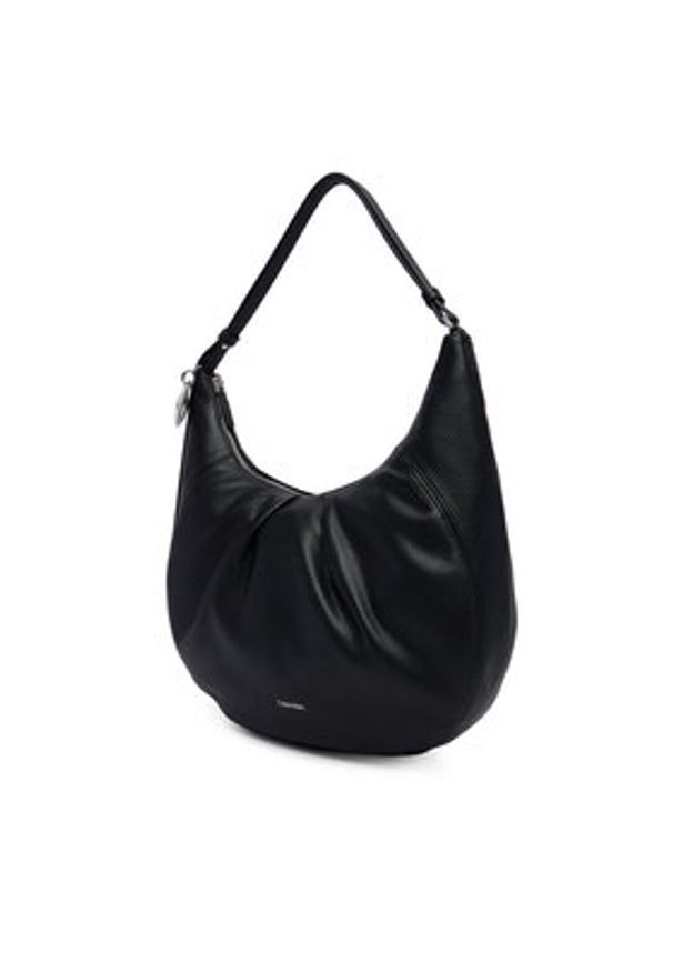 Calvin Klein Torebka Engraved Hw LV04F3555G Czarny. Kolor: czarny. Materiał: skórzane