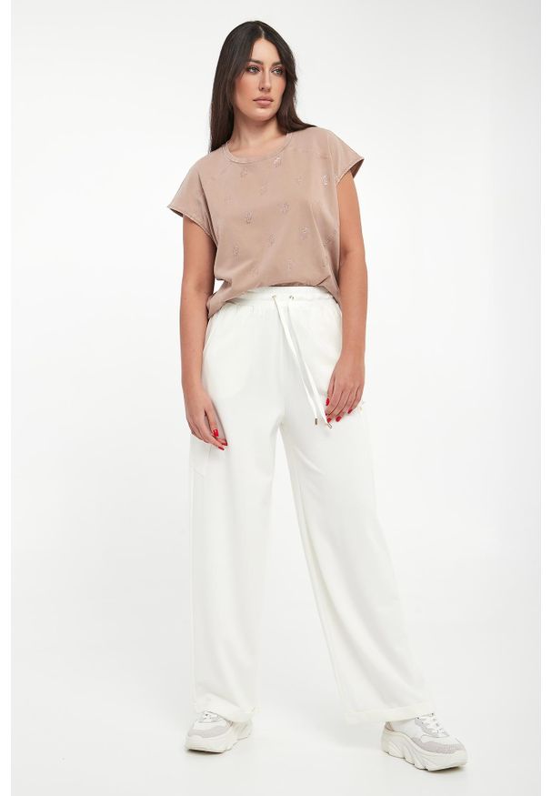 Liu Jo - T-shirt damski z cyrkoniami LIU JO