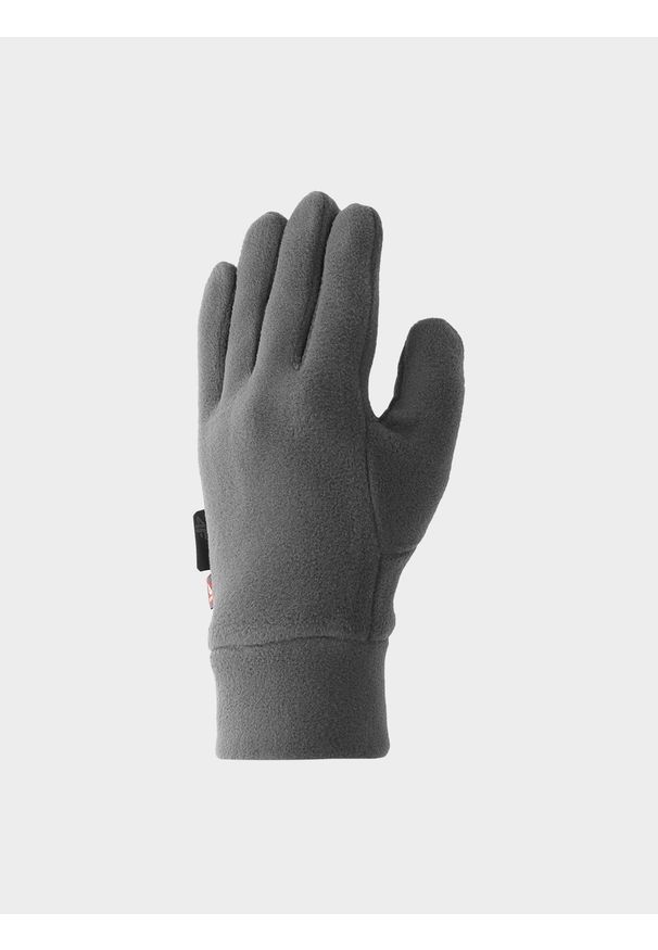 4f - Rękawiczki polarowe Touch Screen uniseks. Kolor: szary. Materiał: polar. Technologia: Primaloft. Sezon: zima