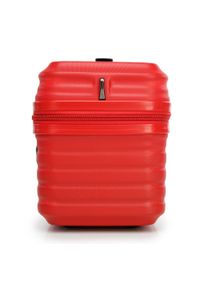 Wittchen - Komplet walizek z ABS-u w ukośne paski czerwony. Kolor: czerwony. Materiał: poliester. Wzór: paski. Styl: elegancki #3