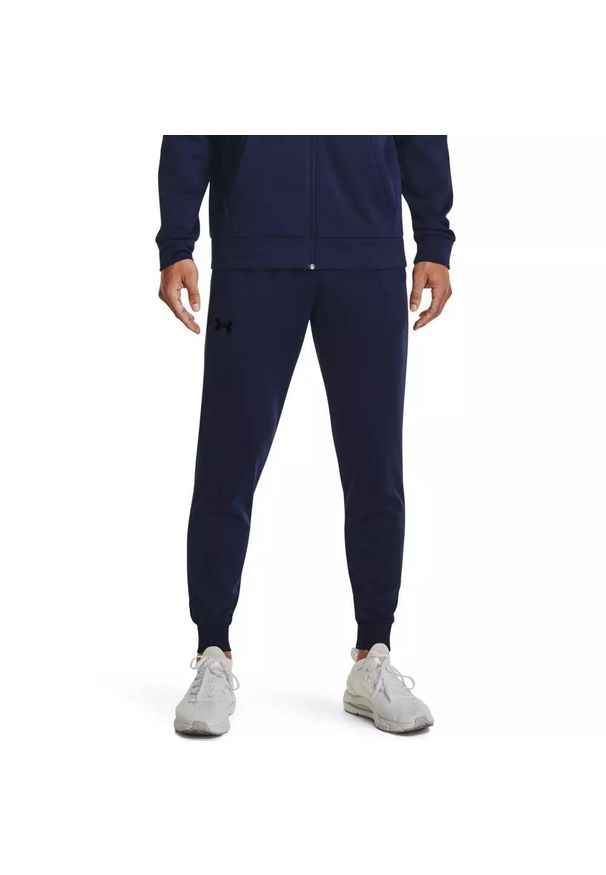 Spodnie dresowe męskie Under Armour Fleece Joggers. Kolor: niebieski. Materiał: dresówka