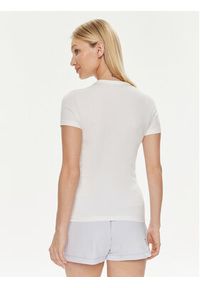 Lacoste T-Shirt TF7218 Biały Slim Fit. Kolor: biały. Materiał: bawełna