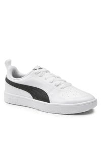 Sneakersy Puma Rickie Jr 384311 03 Puma White/Puma Black. Kolor: biały. Materiał: skóra