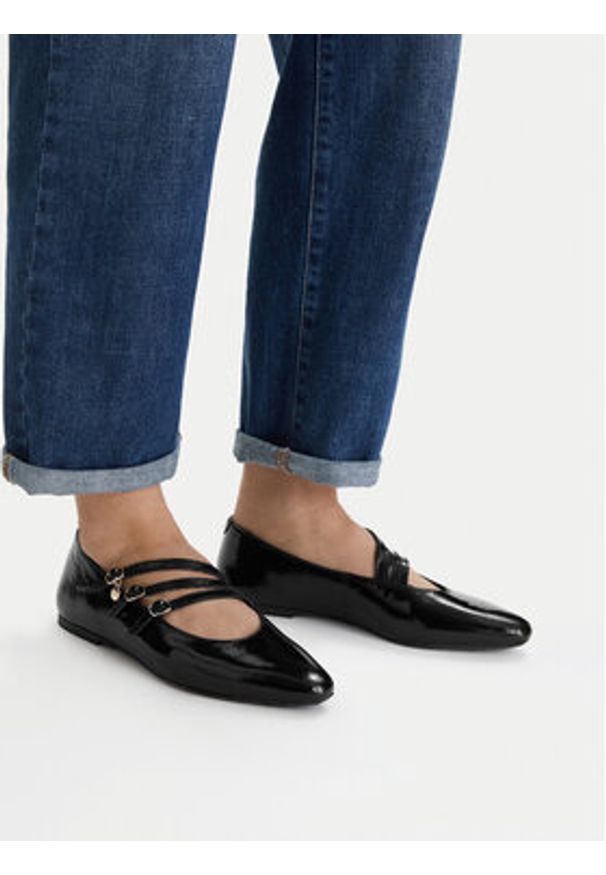 MEXX Baleriny CEO-MX/038C-RST Czarny. Kolor: czarny. Materiał: syntetyk, skóra