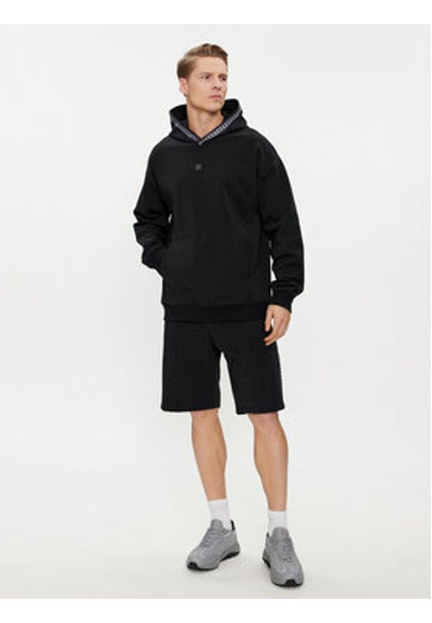 Hugo Bluza Datechi 50510105 Czarny Relaxed Fit. Kolor: czarny. Materiał: bawełna