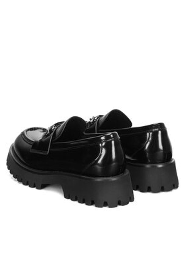 Badura Loafersy LINDA-WGA3313-1Z Czarny. Kolor: czarny. Materiał: lakier, skóra