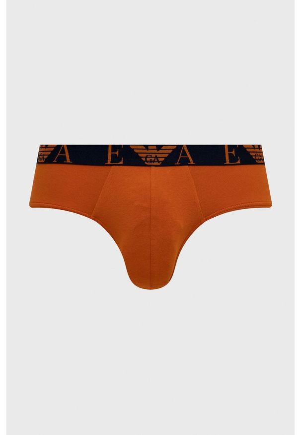 Emporio Armani Underwear Slipy (3-pack) męskie kolor fioletowy. Kolor: fioletowy. Materiał: materiał