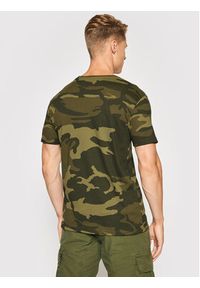 Alpha Industries T-Shirt Basic T Small Logo Camo 188505C Zielony Regular Fit. Kolor: zielony. Materiał: bawełna