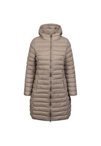 TRESPASS - Kurtka Damska Dorothea Padded Jacket. Kolor: beżowy. Materiał: puch. Sport: turystyka piesza #1