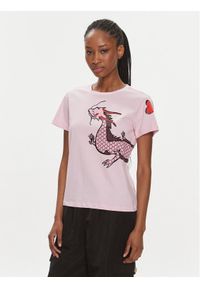 Pinko T-Shirt Quentin 100535 A1RN Różowy Regular Fit. Kolor: różowy. Materiał: bawełna #1