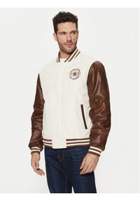 Guess Kurtka bomber M5RL19 WGU82 Biały Regular Fit. Kolor: biały. Materiał: syntetyk