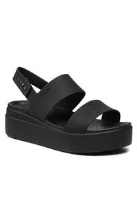 Crocs Sandały Brooklyn Low Wedge W 206453 Czarny. Kolor: czarny