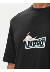 Hugo - HUGO T-Shirt Nadero 50566032 Czarny Regular Fit. Kolor: czarny. Materiał: bawełna #5