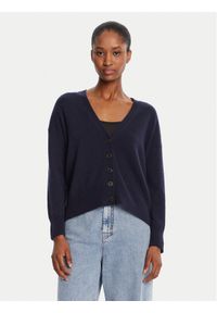 Marella Kardigan Chicco 2523346044 Granatowy Loose Fit. Kolor: niebieski. Materiał: kaszmir